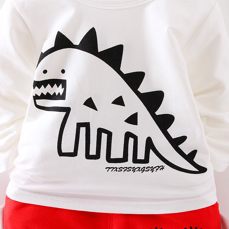 【12M-4Y】3-piece Boys Casual Dinosaur Print T-shirt & Hoodie & Pants Set 【12M-4Y】3-piece Boys Casual Dinosaur Print T-shirt & Hoodie & Pants Set