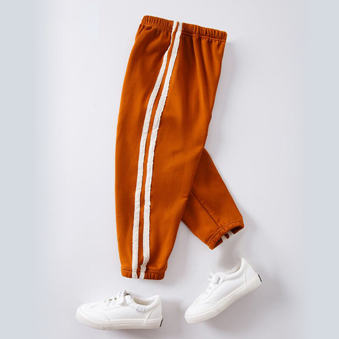 【2Y-13Y】Boys And Girls Fashion Casual Webbing Fleece Pants 【2Y-13Y】Boys And Girls Fashion Casual Webbing Fleece Pants