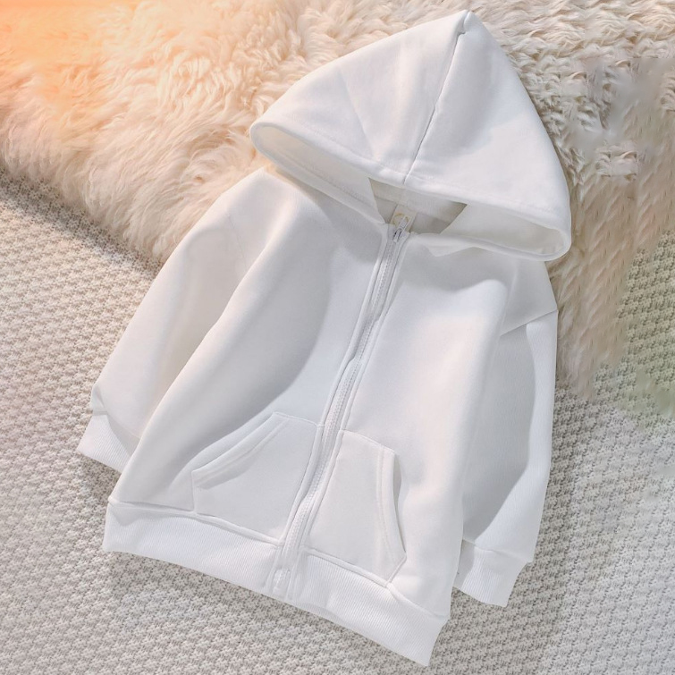 【18M-12Y】Kids Casual Thickened Fleece Hooded Sweatshirt