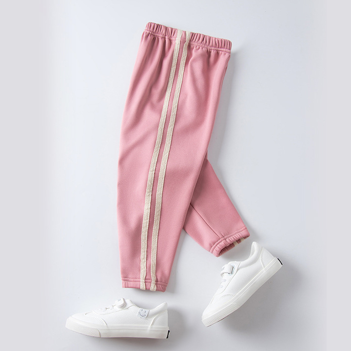【2Y-13Y】Boys And Girls Fashion Casual Webbing Fleece Pants 【2Y-13Y】Boys And Girls Fashion Casual Webbing Fleece Pants