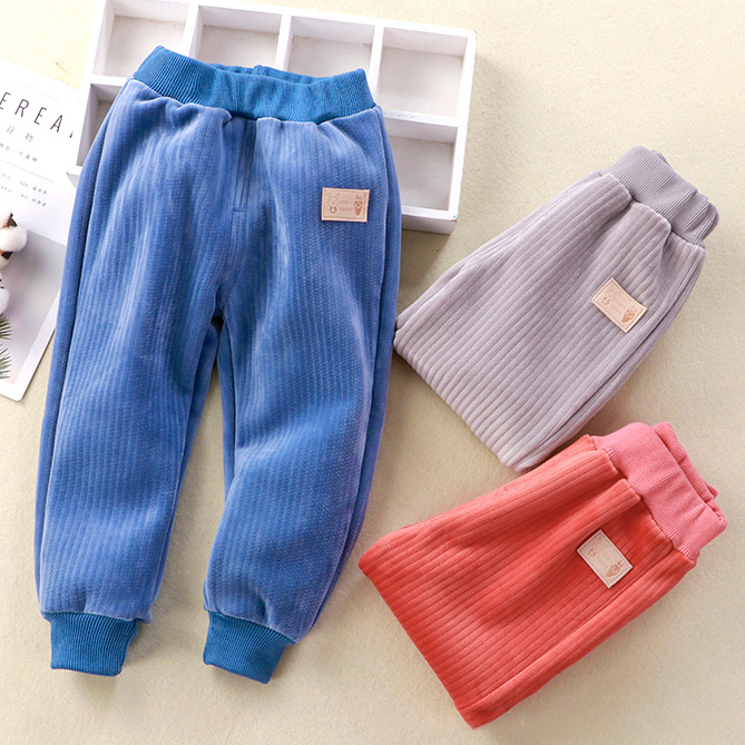 【12M-7Y】Kids Casual Fleece Thick Pants 【12M-7Y】Kids Casual Fleece Thick Pants