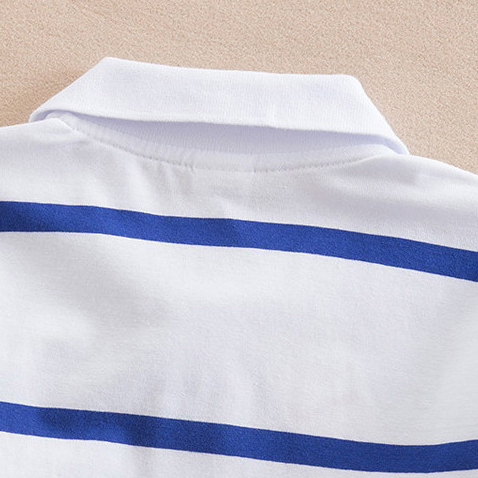 【18M-13Y】Boys Casual Striped Cotton Fabric Long Sleeve Polo Shirt 【18M-13Y】Boys Casual Striped Cotton Fabric Long Sleeve Polo Shirt