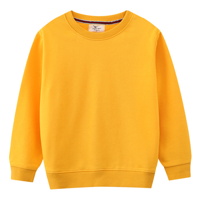 【18M-7Y】Kids Simple Solid Color Cotton Round Neck Long Sleeve Sweatshirt 【18M-7Y】Kids Simple Solid Color Cotton Round Neck Long Sleeve Sweatshirt