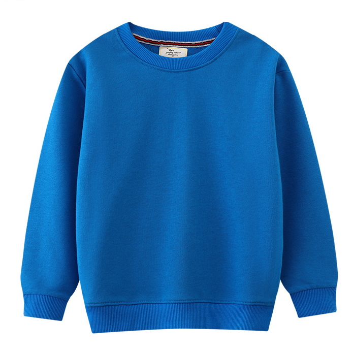 【18M-7Y】Kids Simple Solid Color Cotton Round Neck Long Sleeve Sweatshirt 【18M-7Y】Kids Simple Solid Color Cotton Round Neck Long Sleeve Sweatshirt