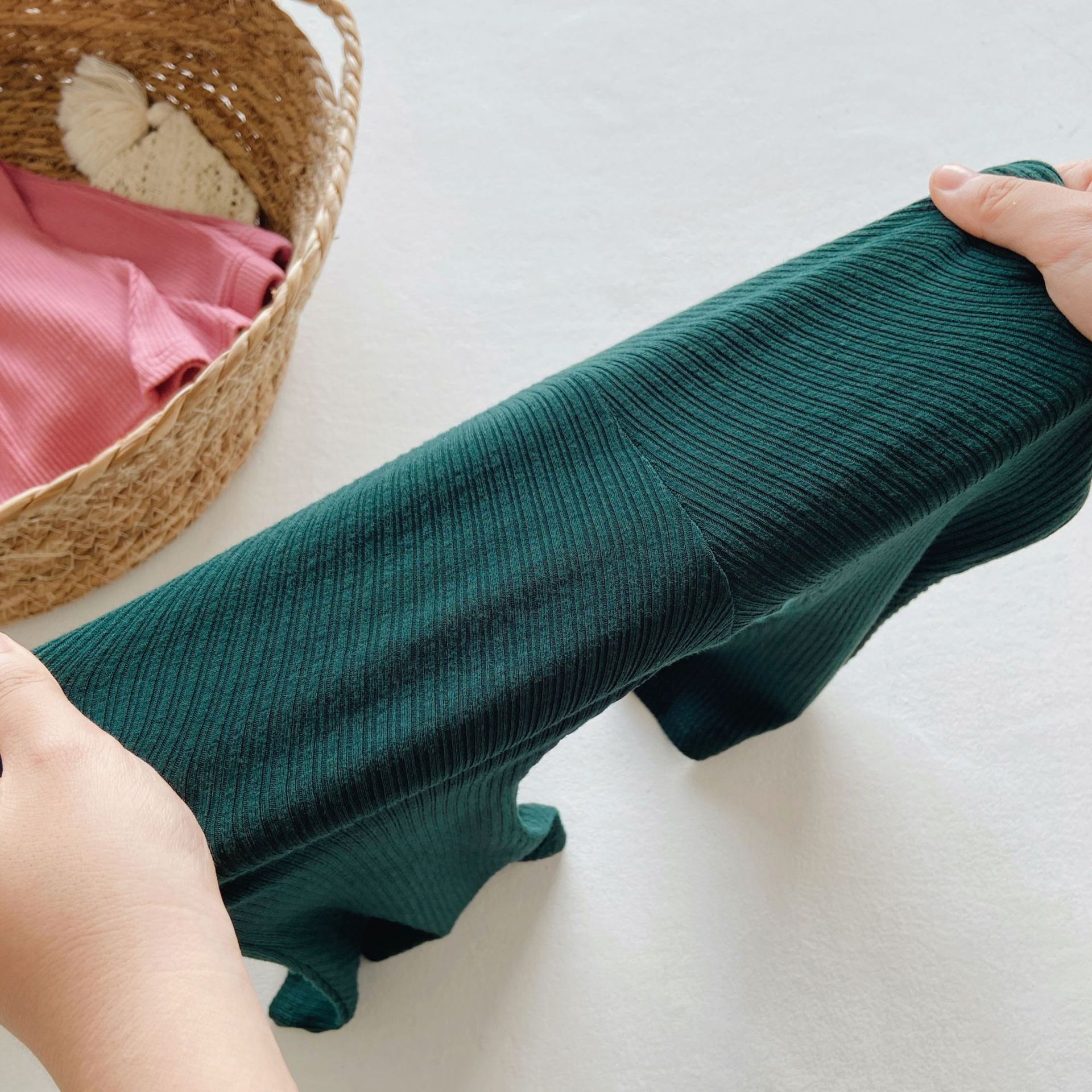 【18M-10Y】Girls Fashionable Solid Color Flared Pants 【18M-10Y】Girls Fashionable Solid Color Flared Pants