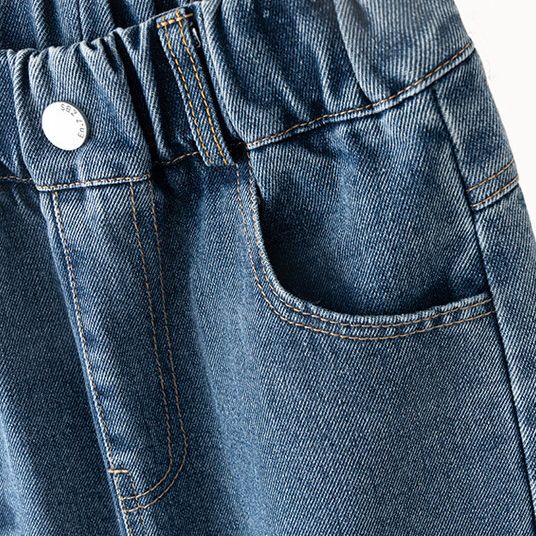 【3Y-12Y】Girls Fashion Star Embroidered Blue Jeans 【3Y-12Y】Girls Fashion Star Embroidered Blue Jeans