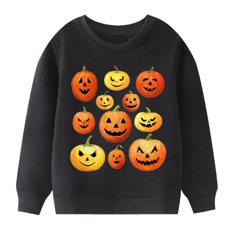 【2Y-9Y】Kids Casual Luminous Halloween Pumpkin Print Long Sleeve Sweatshirt 【2Y-9Y】Kids Casual Luminous Halloween Pumpkin Print Long Sleeve Sweatshirt