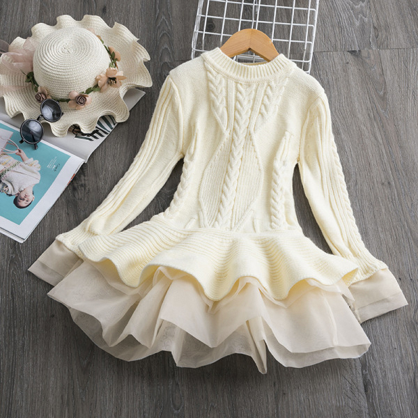 【2Y-8Y】Girl Sweet Long Sleeve Sweater - 33250 【2Y-8Y】Girl Sweet Long Sleeve Sweater - 33250