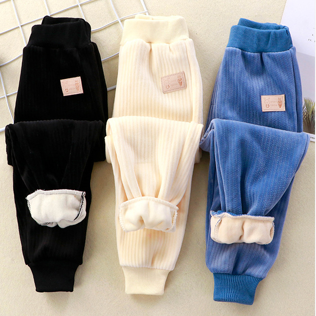 【12M-7Y】Kids Casual Fleece Thick Pants 【12M-7Y】Kids Casual Fleece Thick Pants