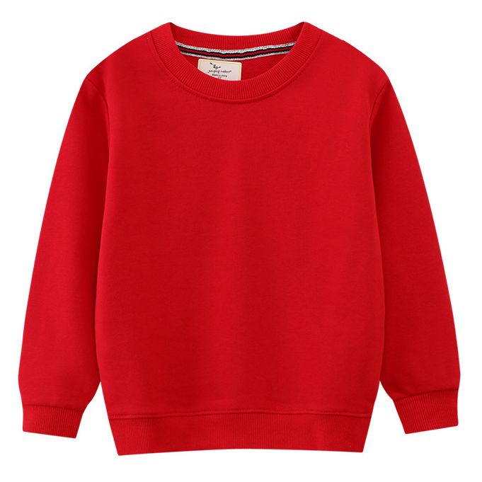 【18M-7Y】Kids Simple Solid Color Cotton Round Neck Long Sleeve Sweatshirt 【18M-7Y】Kids Simple Solid Color Cotton Round Neck Long Sleeve Sweatshirt