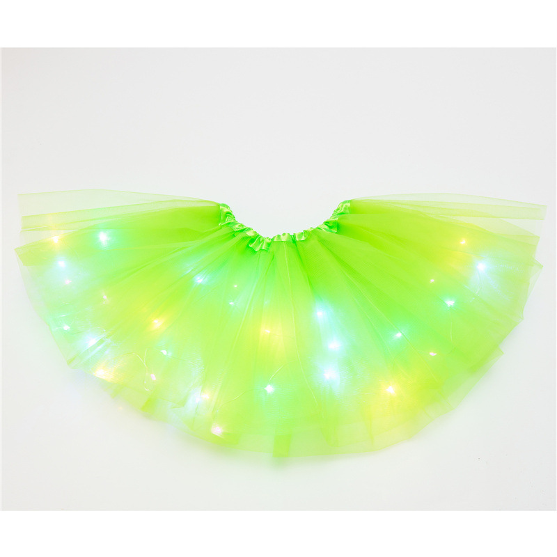 【18M-7Y】Girl LED Glowing Mesh Skirt 【18M-7Y】Girl LED Glowing Mesh Skirt