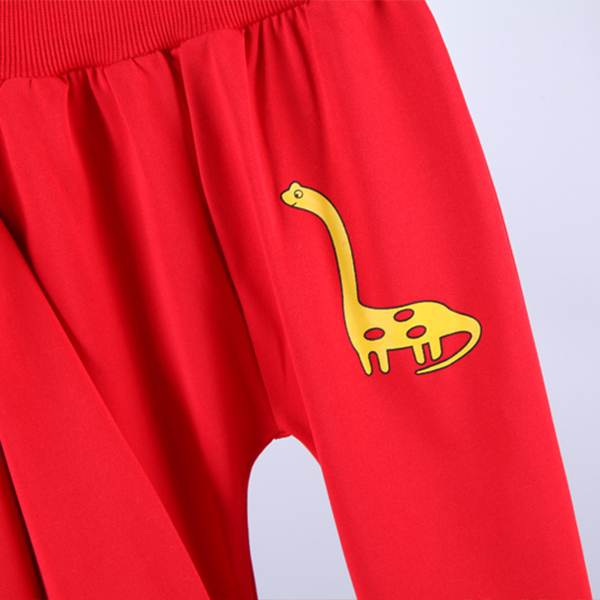 【12M-4Y】Boys Dinosaur Print Long-sleeved Hooded Jacket, Long-sleeved T-shirt And Pants Three-piece Suit