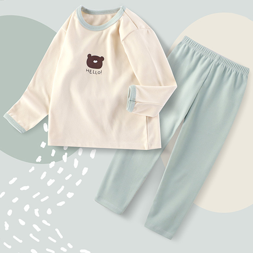 【12M-10Y】2-piece Unisex Cotton Cartoon Print Long Sleeve Pajamas Set 【12M-10Y】2-piece Unisex Cotton Cartoon Print Long Sleeve Pajamas Set