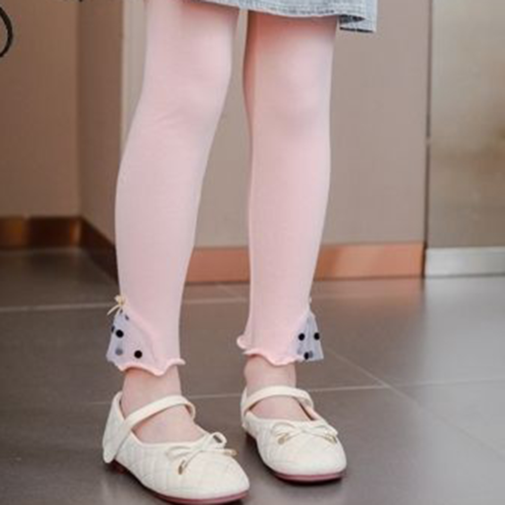 【18M-8Y】Girl Casual Cotton Solid Color Bow Stretch Breathable Leggings 【18M-8Y】Girl Casual Cotton Solid Color Bow Stretch Breathable Leggings