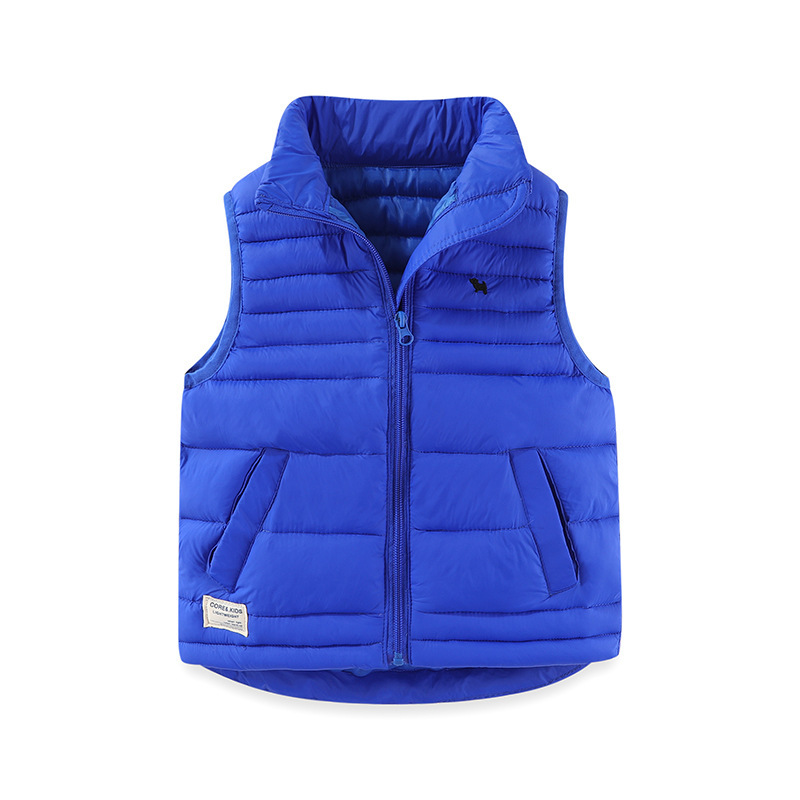 【3Y-10Y】Unisex Solid Color Quilted Cotton Keep Warm High Neck Vest Coat 【3Y-10Y】Unisex Solid Color Quilted Cotton Keep Warm High Neck Vest Coat