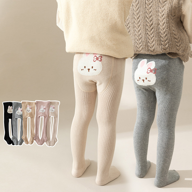 Girl Cute Cotton High Stretch Rabbit Jacquard Anti-pilling Tights Girl Cute Cotton High Stretch Rabbit Jacquard Anti-pilling Tights