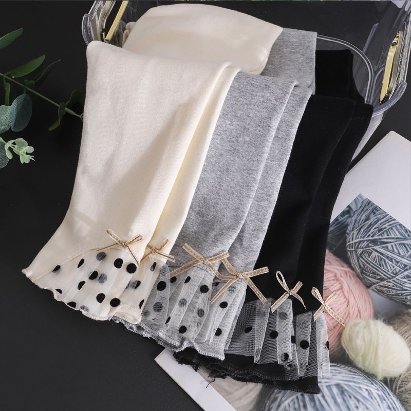【18M-8Y】Girl Casual Cotton Solid Color Bow Stretch Breathable Leggings 【18M-8Y】Girl Casual Cotton Solid Color Bow Stretch Breathable Leggings