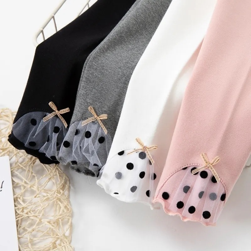 【18M-8Y】Girl Casual Cotton Solid Color Bow Stretch Breathable Leggings 【18M-8Y】Girl Casual Cotton Solid Color Bow Stretch Breathable Leggings