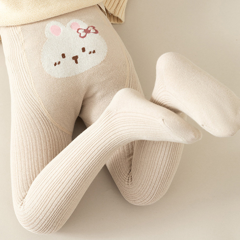 Girl Cute Cotton High Stretch Rabbit Jacquard Anti-pilling Tights Girl Cute Cotton High Stretch Rabbit Jacquard Anti-pilling Tights