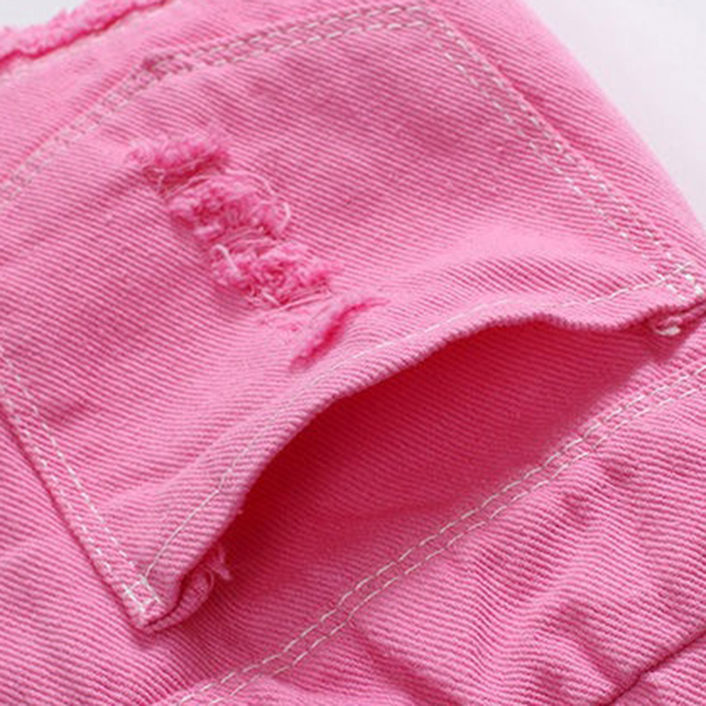【18M-13Y】Girl Summer Casual Multicolor Ripped Washed Denim Shorts 【18M-13Y】Girl Summer Casual Multicolor Ripped Washed Denim Shorts