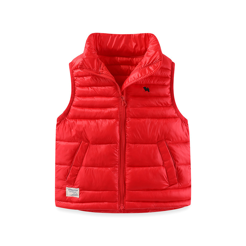 【3Y-10Y】Unisex Solid Color Quilted Cotton Keep Warm High Neck Vest Coat 【3Y-10Y】Unisex Solid Color Quilted Cotton Keep Warm High Neck Vest Coat