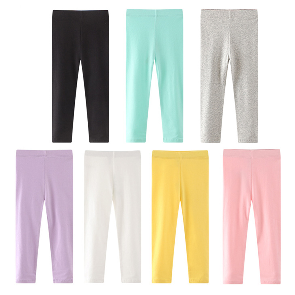 【18M-9Y】Girl Casual Solid Color Multicolor Elastic Leggings 【18M-9Y】Girl Casual Solid Color Multicolor Elastic Leggings