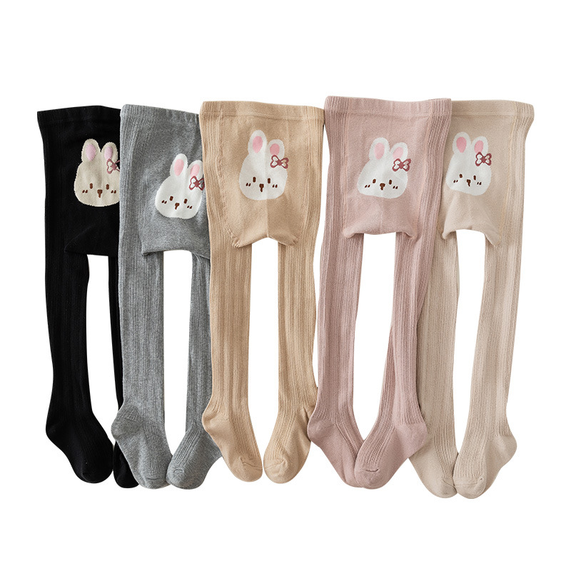 Girl Cute Cotton High Stretch Rabbit Jacquard Anti-pilling Tights Girl Cute Cotton High Stretch Rabbit Jacquard Anti-pilling Tights