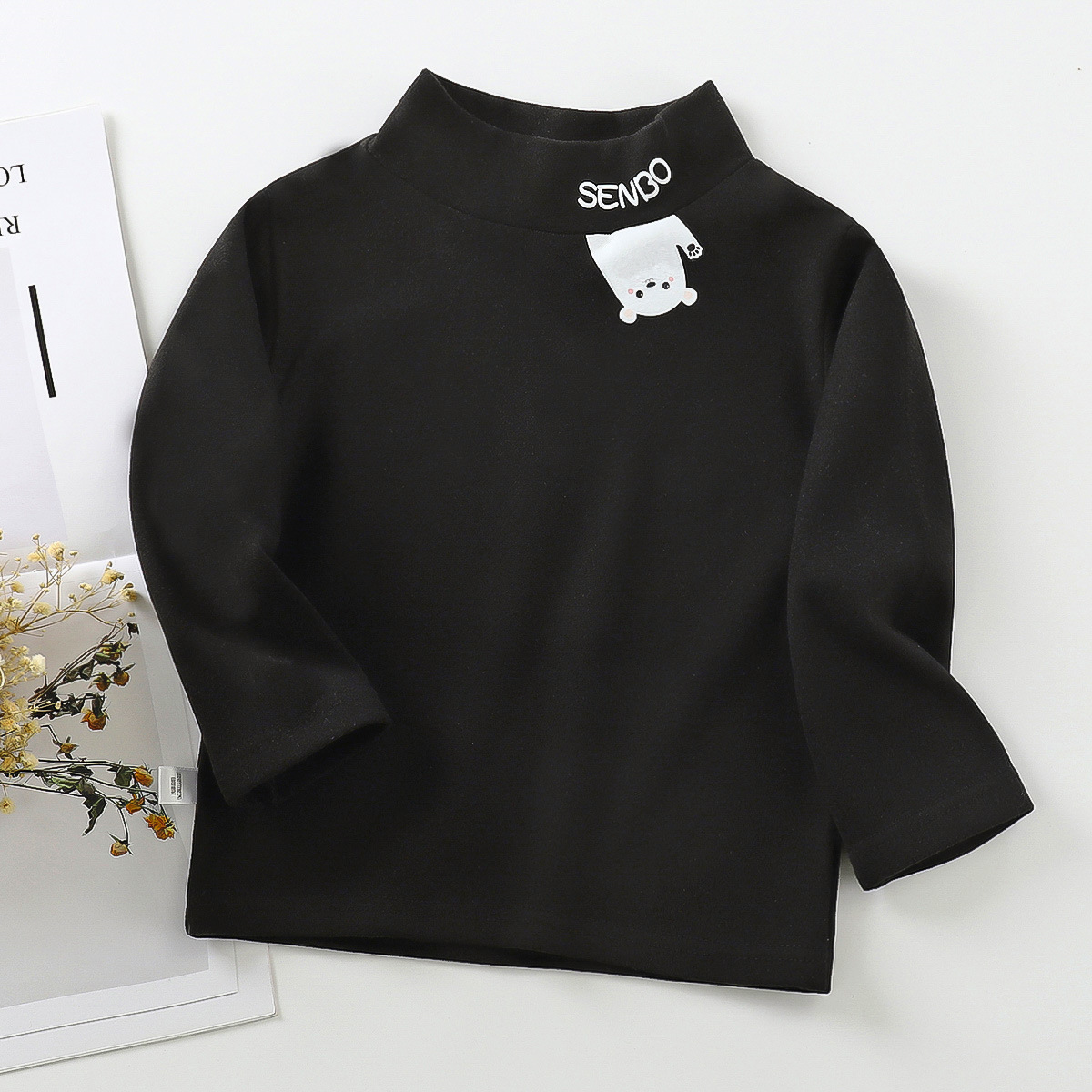 【12M-10Y】Unisex Casual Keep Warm Cartoon Print Multicolor Long Sleeve T-shirt 【12M-10Y】Unisex Casual Keep Warm Cartoon Print Multicolor Long Sleeve T-shirt