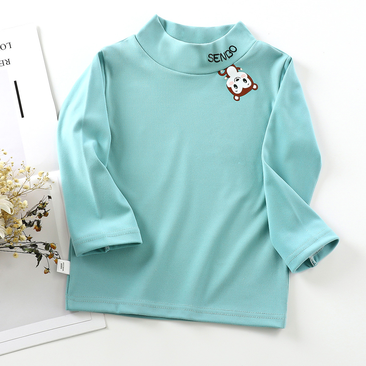 【12M-10Y】Unisex Casual Keep Warm Cartoon Print Multicolor Long Sleeve T-shirt 【12M-10Y】Unisex Casual Keep Warm Cartoon Print Multicolor Long Sleeve T-shirt