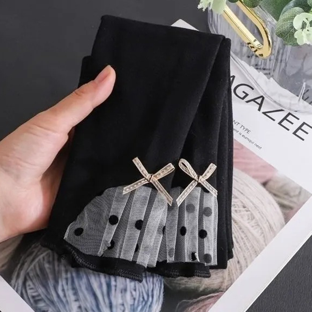 【18M-8Y】Girl Casual Cotton Solid Color Bow Stretch Breathable Leggings 【18M-8Y】Girl Casual Cotton Solid Color Bow Stretch Breathable Leggings