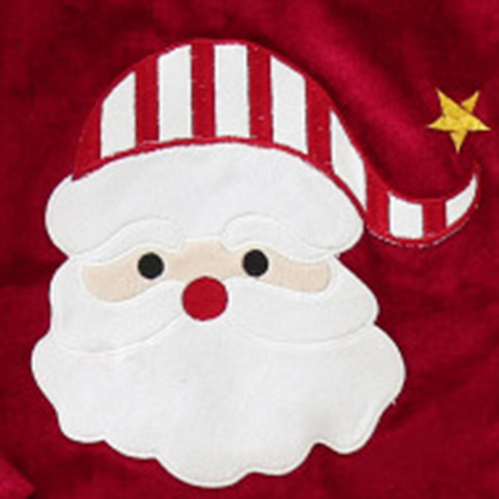 【12M-7Y】3-piece Girls Sweet Red Velvet Christmas Print Plush Top And Flare Pants Set - 34252 【12M-7Y】3-piece Girls Sweet Red Velvet Christmas Print Plush Top And Flare Pants Set - 34252