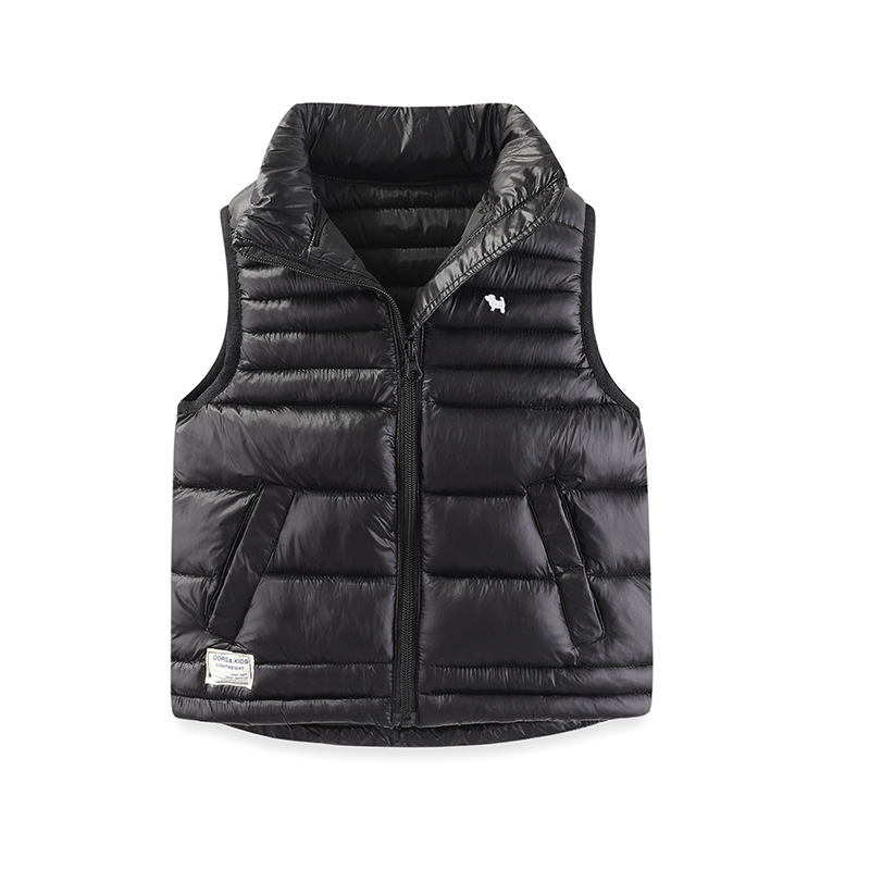 【3Y-10Y】Unisex Solid Color Quilted Cotton Keep Warm High Neck Vest Coat 【3Y-10Y】Unisex Solid Color Quilted Cotton Keep Warm High Neck Vest Coat