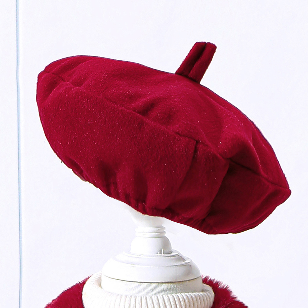 【18M-6Y】2-piece Girl Elegant Christmas And New Year Red Tweed Keep Warm Plush Stitching Collar Bell Sleeve Coat With Hat - 31117 【18M-6Y】2-piece Girl Elegant Christmas And New Year Red Tweed Keep Warm Plush Stitching Collar Bell Sleeve Coat With Hat - 31117
