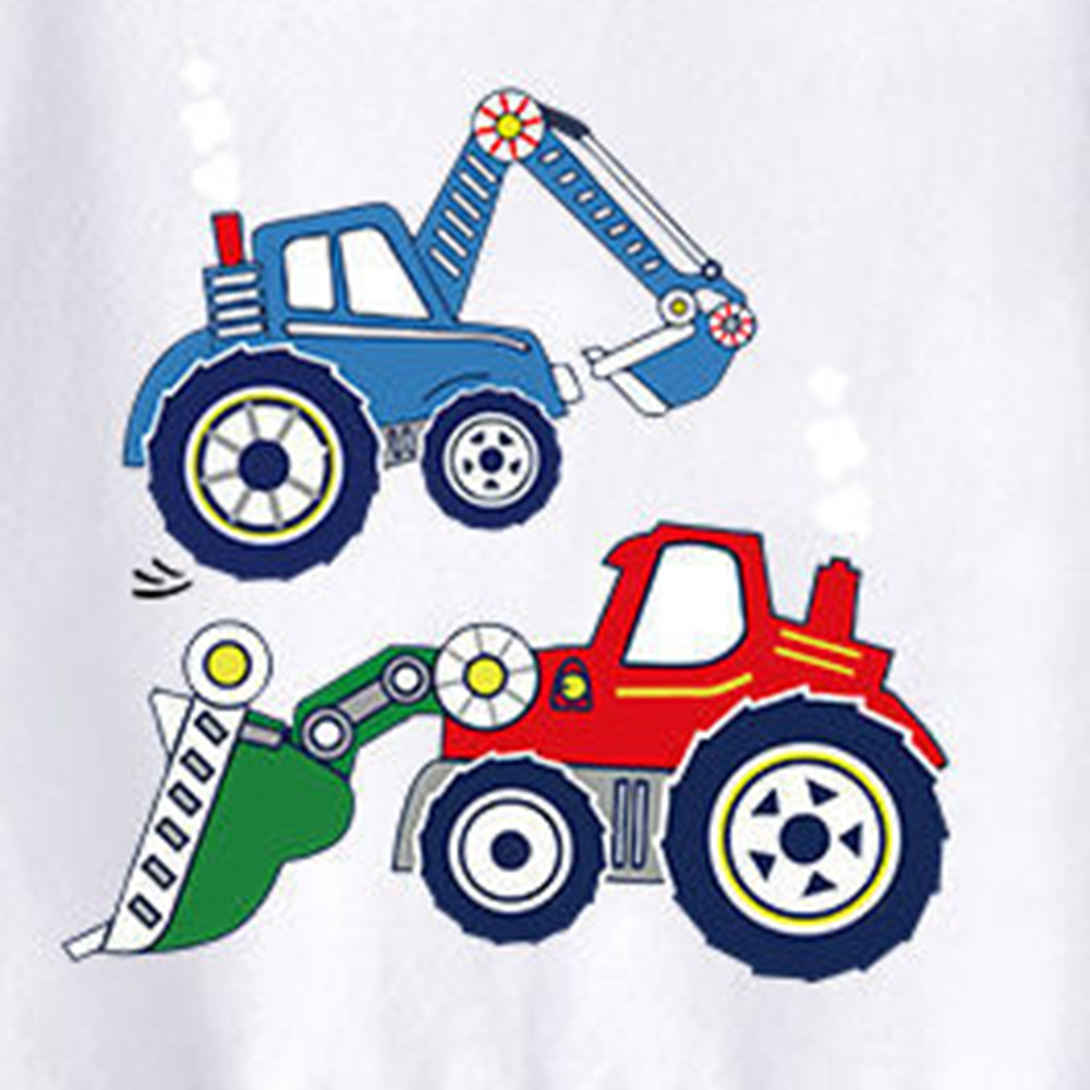 【2Y-13Y】Boy Cute Excavator Print Sweatshirt And Pants Set 【2Y-13Y】Boy Cute Excavator Print Sweatshirt And Pants Set