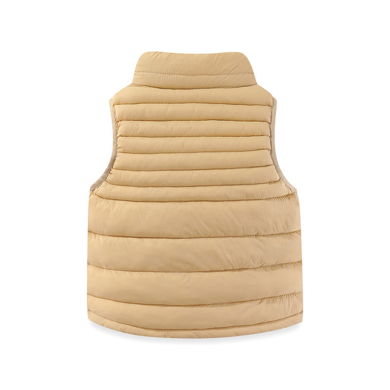 【3Y-10Y】Unisex Solid Color Quilted Cotton Keep Warm High Neck Vest Coat 【3Y-10Y】Unisex Solid Color Quilted Cotton Keep Warm High Neck Vest Coat