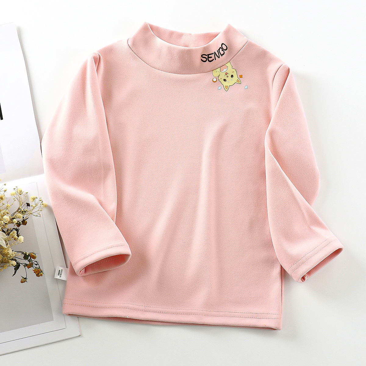 【12M-10Y】Unisex Casual Keep Warm Cartoon Print Multicolor Long Sleeve T-shirt 【12M-10Y】Unisex Casual Keep Warm Cartoon Print Multicolor Long Sleeve T-shirt