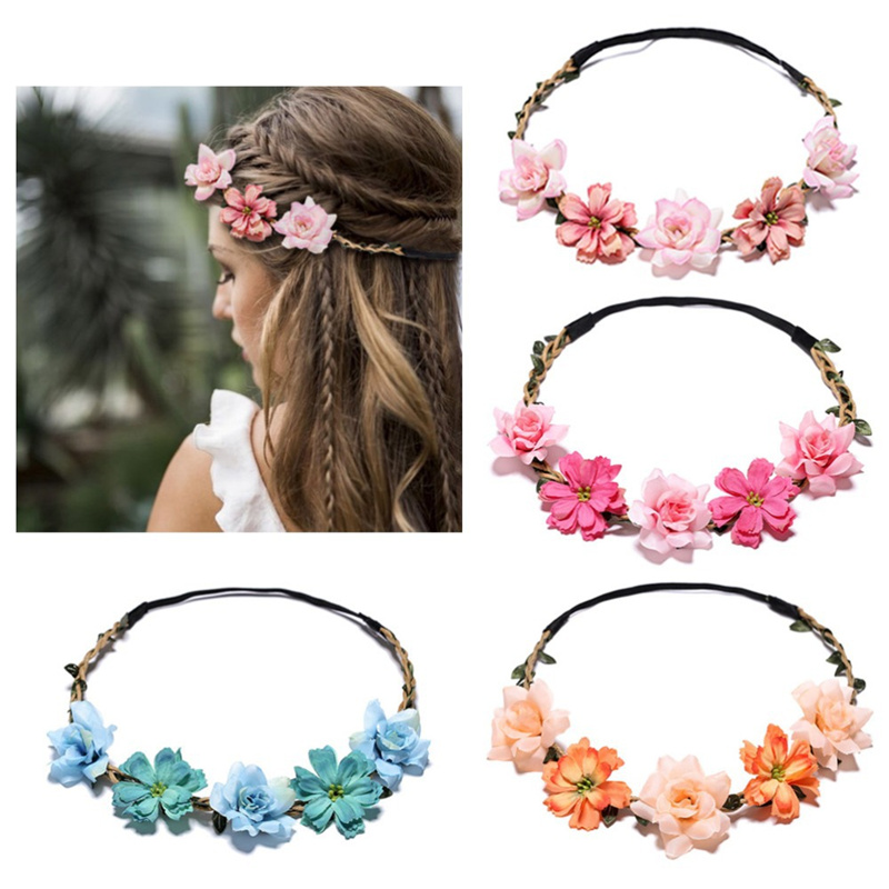 Small Gesang Flower Rose Headband - 5405 Small Gesang Flower Rose Headband - 5405