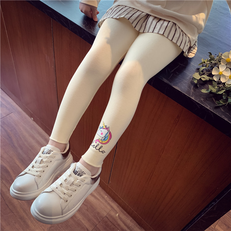 【18M-7Y】Girls Multicolor Unicorn Print Leggings 【18M-7Y】Girls Multicolor Unicorn Print Leggings