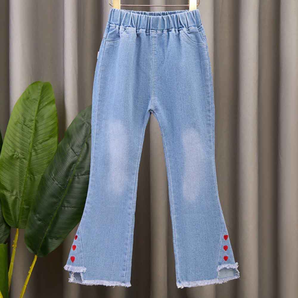 【2Y-9Y】Girl Fashion Blue Jeans 【2Y-9Y】Girl Fashion Blue Jeans