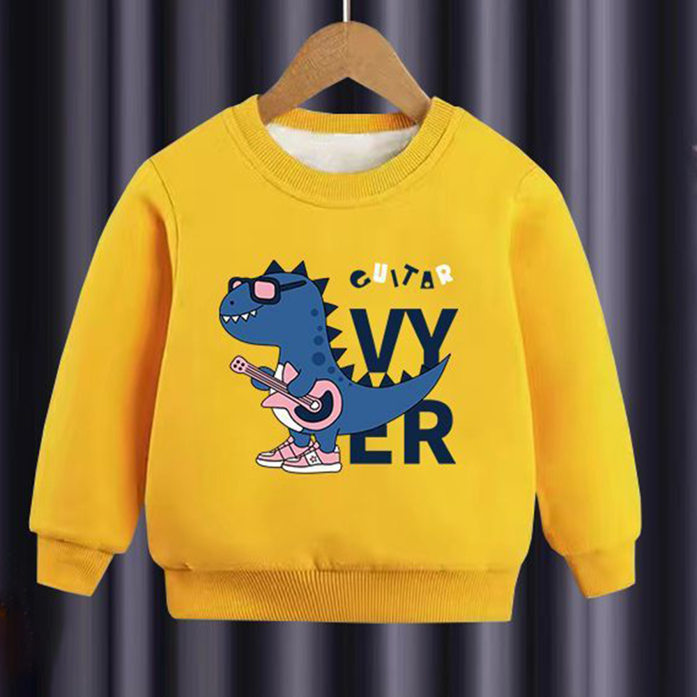 【18M-10Y】2-piece Boys Multicolor Thick Dinosaur Print Round Neck Sweatshirt And Pants Set 【18M-10Y】2-piece Boys Multicolor Thick Dinosaur Print Round Neck Sweatshirt And Pants Set