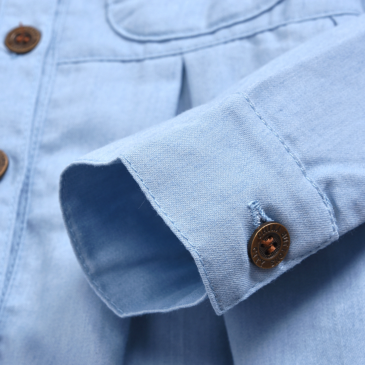 【3Y-12Y】Girls Denim Long Sleeve Shirt 【3Y-12Y】Girls Denim Long Sleeve Shirt
