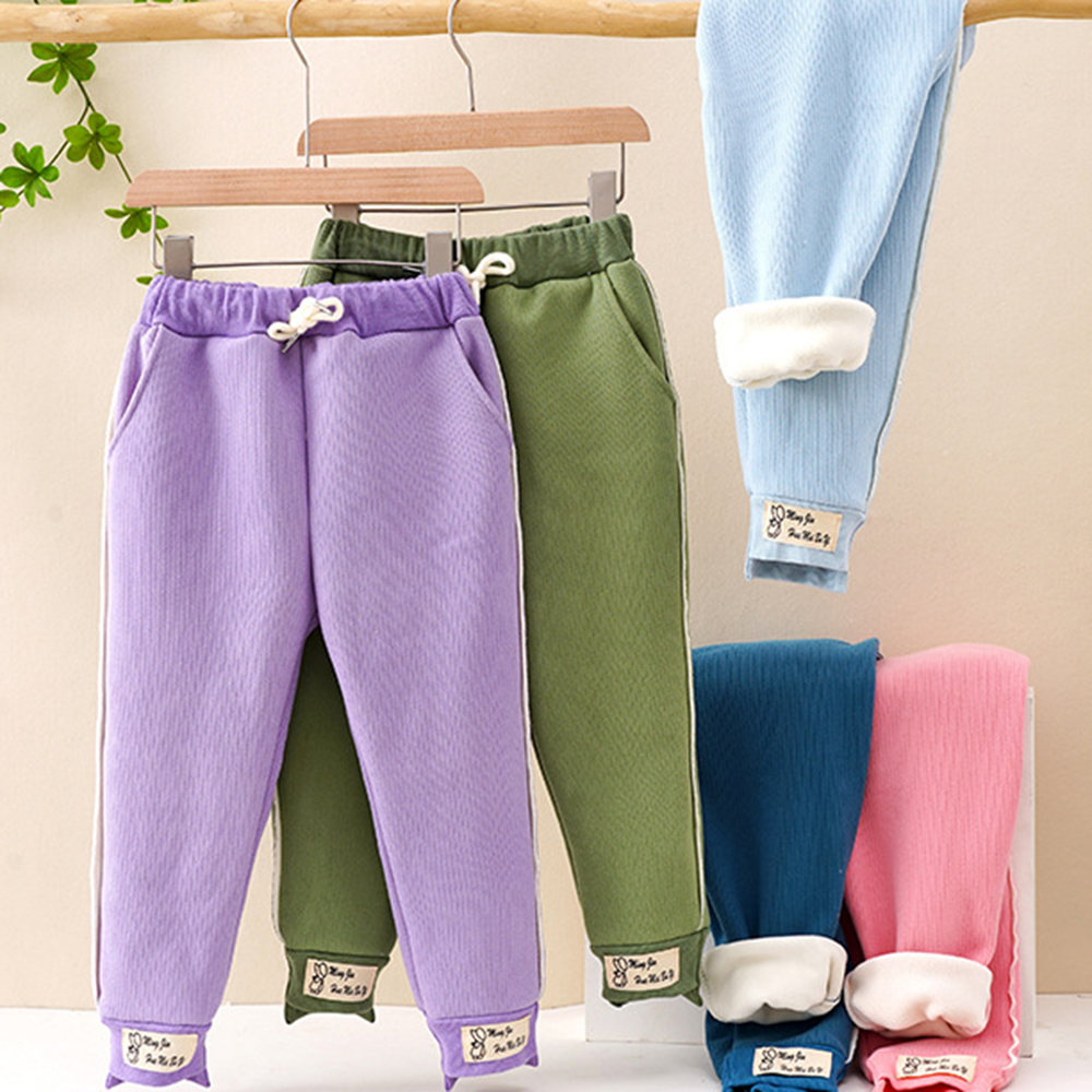 【3Y-10Y】Girls Multicolor Thick Sweatpants 【3Y-10Y】Girls Multicolor Thick Sweatpants