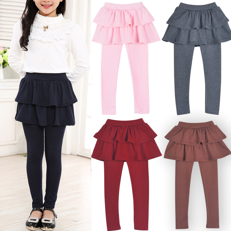 【2Y-11Y】Girls Multicolor Ruffle Leggings 【2Y-11Y】Girls Multicolor Ruffle Leggings