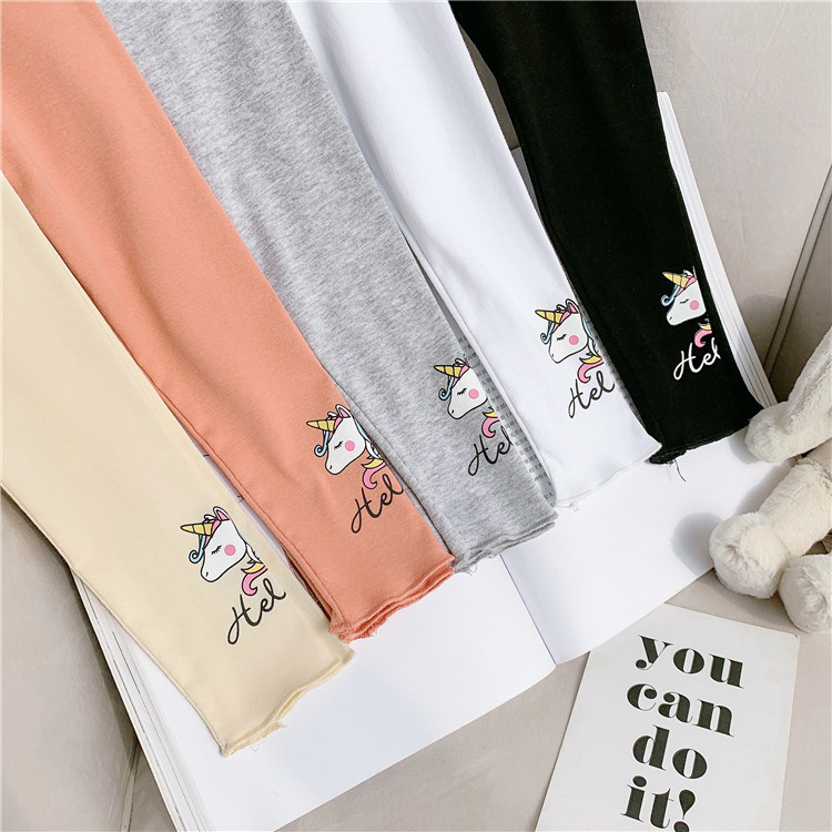 【18M-7Y】Girls Multicolor Unicorn Print Leggings 【18M-7Y】Girls Multicolor Unicorn Print Leggings