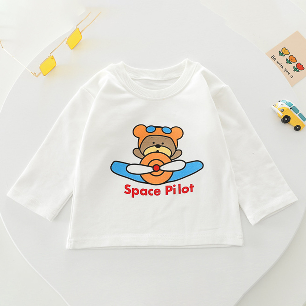 【9M-4Y】3-piece Boys Bear Print Long-sleeved T-shirt And Plaid Shirt And Jeans Set 【9M-4Y】3-piece Boys Bear Print Long-sleeved T-shirt And Plaid Shirt And Jeans Set