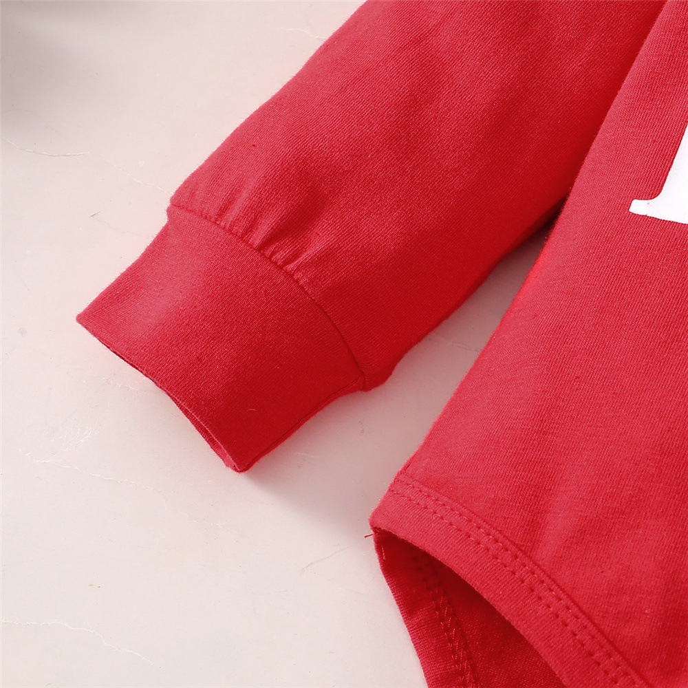 【0M-24M】2-piece Baby Boy Letter Print Long-sleeved Hooded Romper And Pants Set 【0M-24M】2-piece Baby Boy Letter Print Long-sleeved Hooded Romper And Pants Set