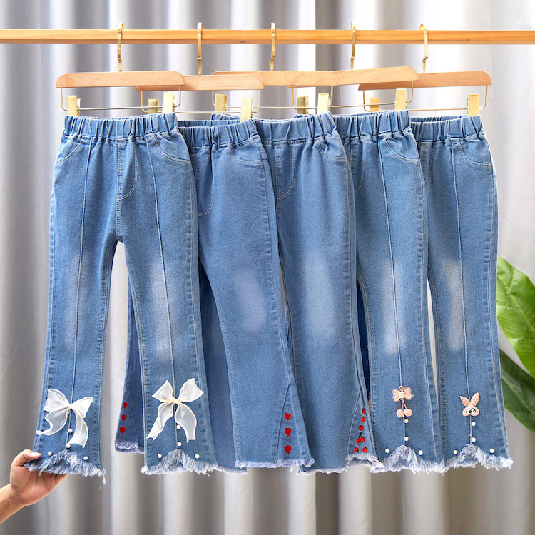 【2Y-9Y】Girl Fashion Blue Jeans 【2Y-9Y】Girl Fashion Blue Jeans