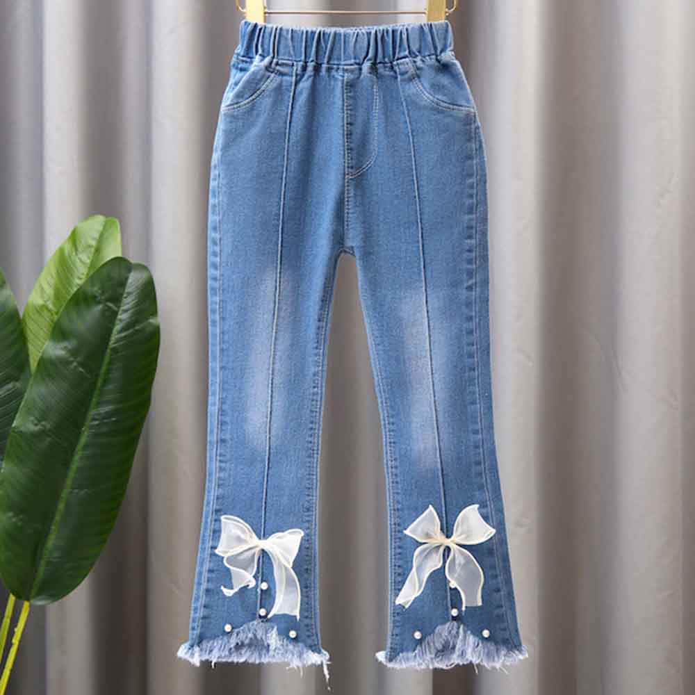 【2Y-9Y】Girl Fashion Blue Jeans 【2Y-9Y】Girl Fashion Blue Jeans