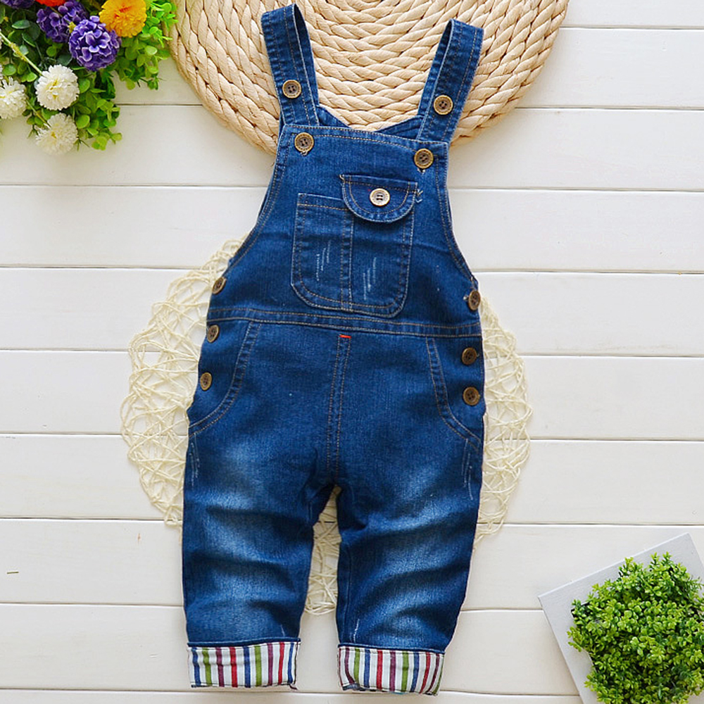 【9M-3Y】Unisex Kid Cartoon Denim Overalls 【9M-3Y】Unisex Kid Cartoon Denim Overalls