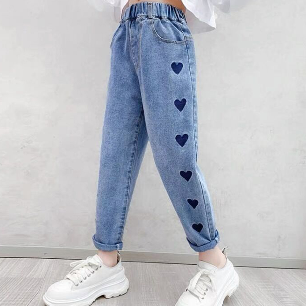 【2Y-11Y】Girl Fashion Blue Jeans - 3211 【2Y-11Y】Girl Fashion Blue Jeans - 3211